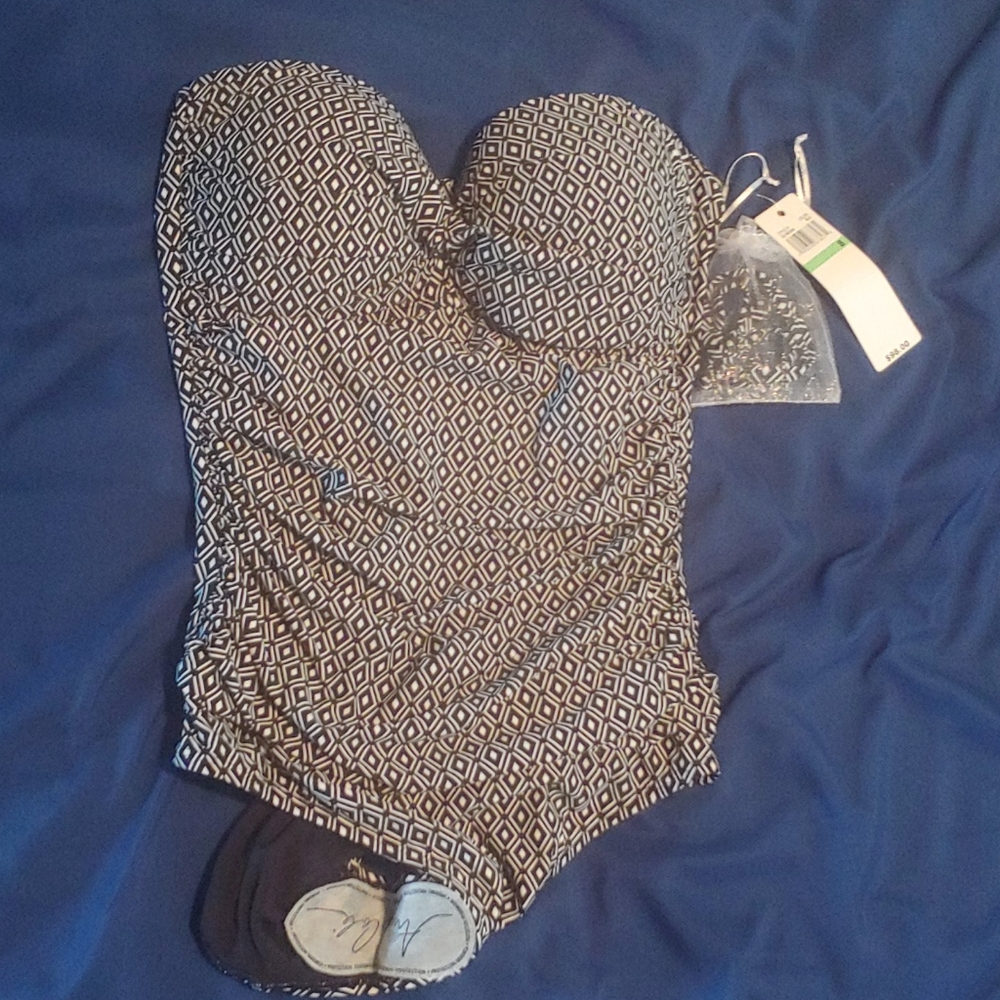Anne Cole twist front shirred swimsuit